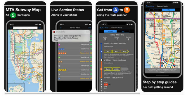 Application Plan Metro New York pour iPhone