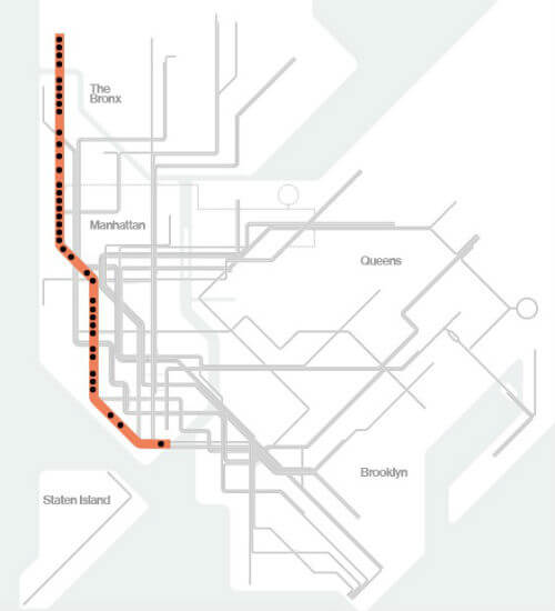 Plan Metro New York Ligne 1