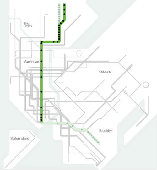 Plan Metro New York Ligne 5