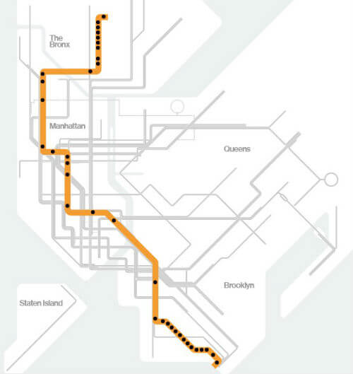 Plan Metro New York Ligne D