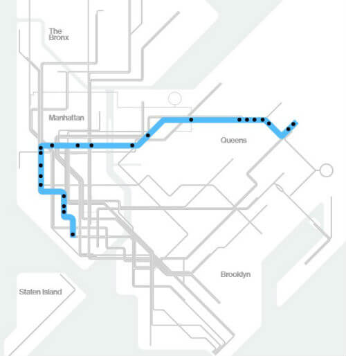 Plan Metro New York Ligne E
