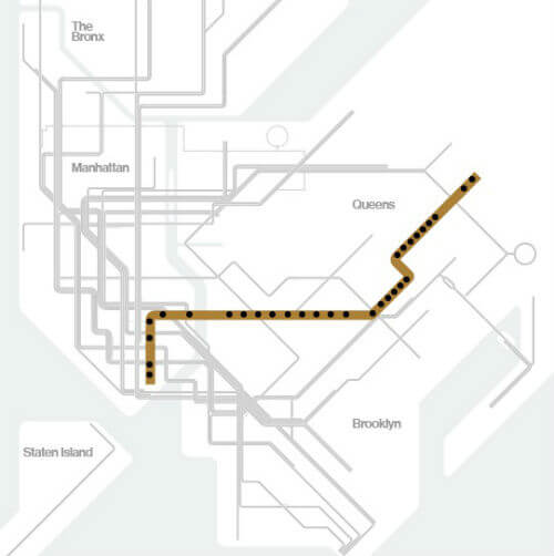 Plan Metro New York Ligne J
