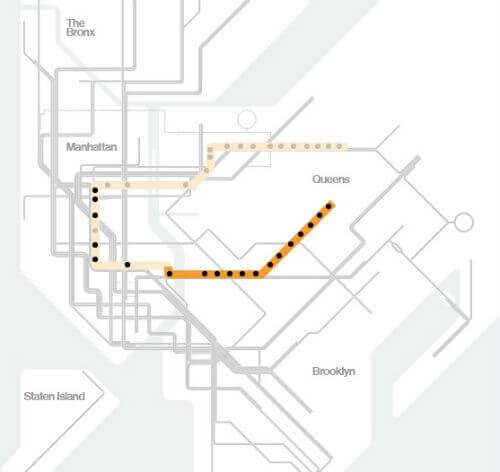 Plan Metro New York Ligne M