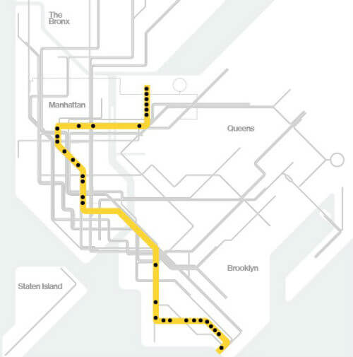 Plan Metro New York Ligne N