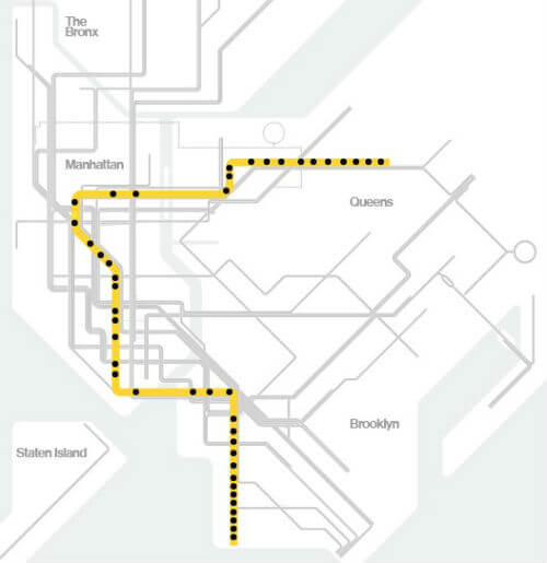 Plan Metro New York Ligne R